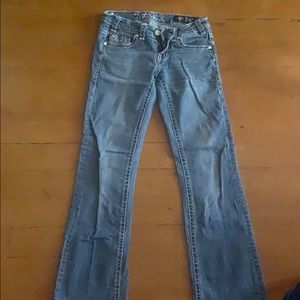 Rock and roll low rise riding jeans